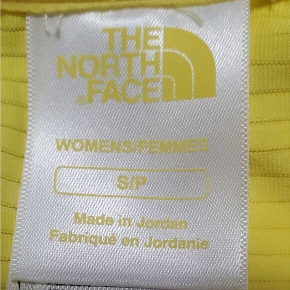 The North Face Yellow & Gray Pinstriped 3/4 Sleeve Hoodie T-Shirt - Picture 7 of 7